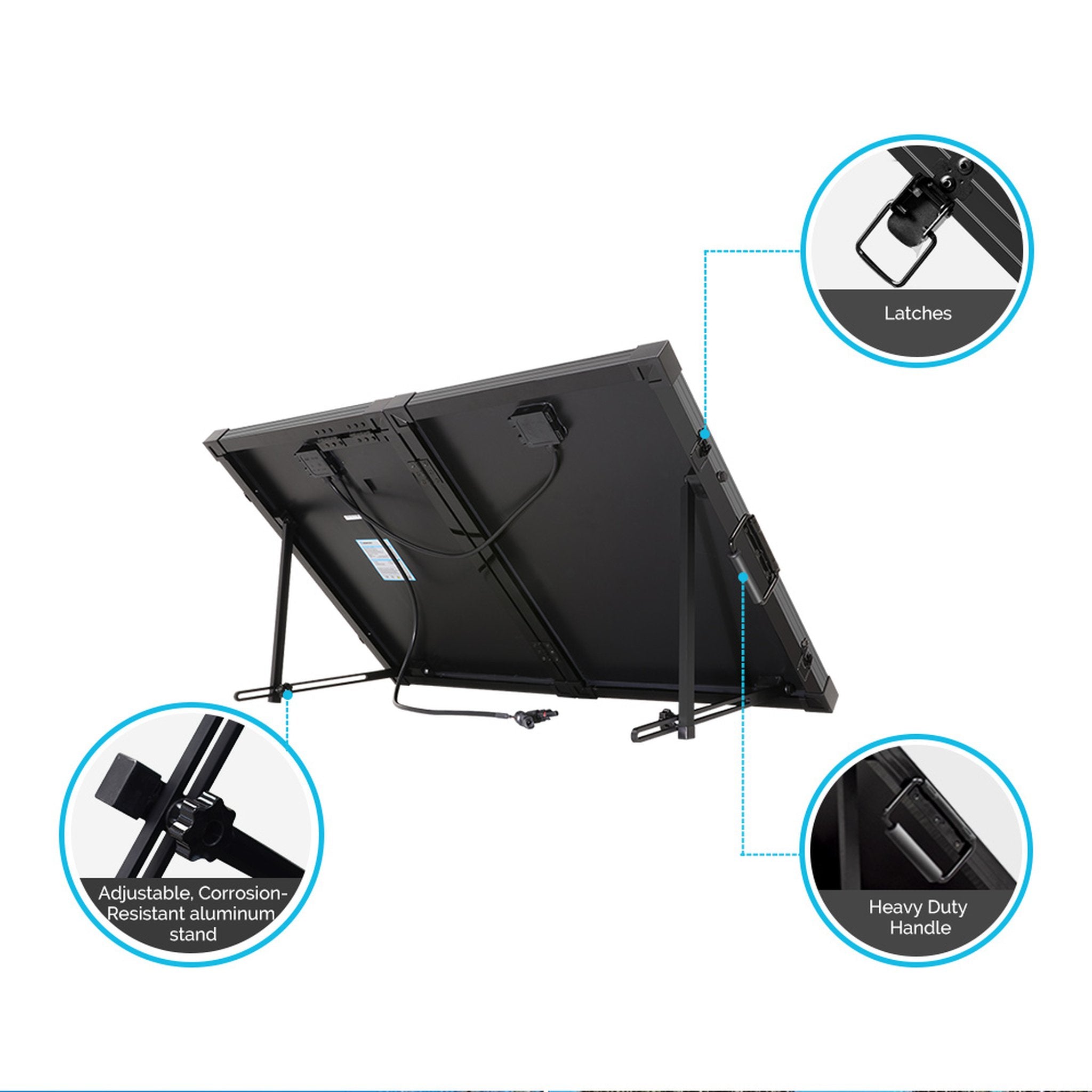 Renogy RNG-KIT-STCS100D-NC-US 100 Watt 12 Volt Monocrystalline Foldable  Solar Suitcase W/O Controller New