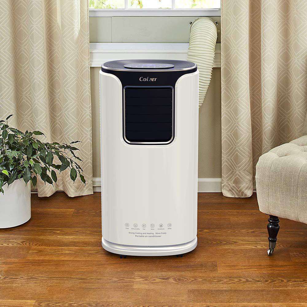 Colzer Colzer-002 14000 BTU Portable Air Conditioner Dehumidifier for Rooms up to 500 Sq .ft. with Remote Control and Washable Filter New