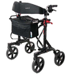 EV Rider Move-X Rollator 4 Wheel Walker Black/Blue Open Box