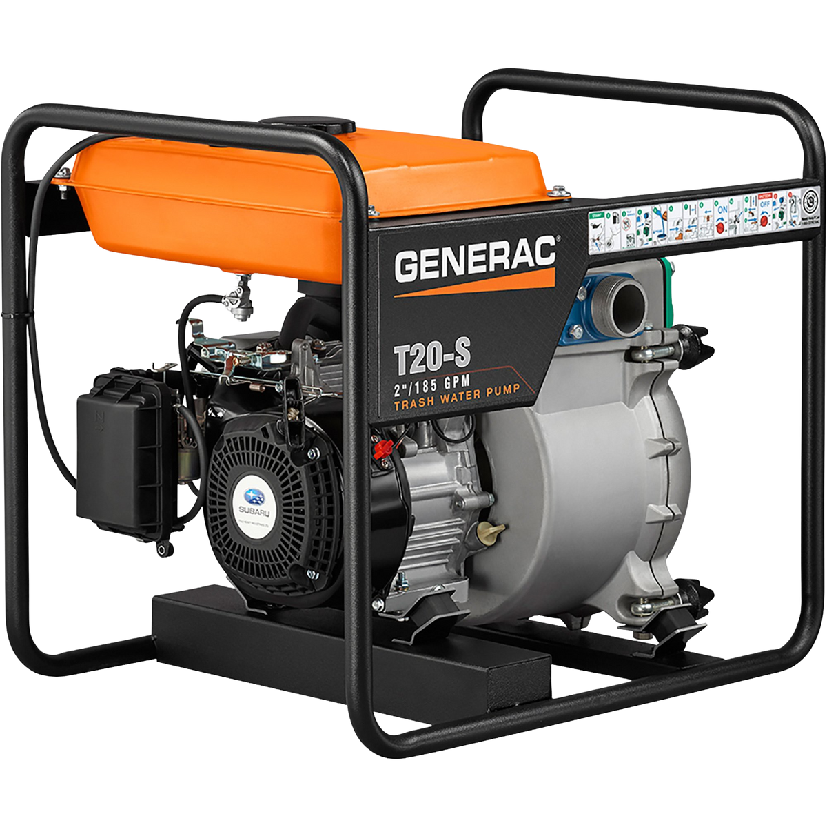 Generac 6920 T20-S 185 GPM 211cc  2" Subaru Engine Trash Pump New