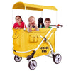 WonderFold MJ06 Multi-Purpose Folding Kids School Bus Quad Stroller Wagon OPEN BOX
