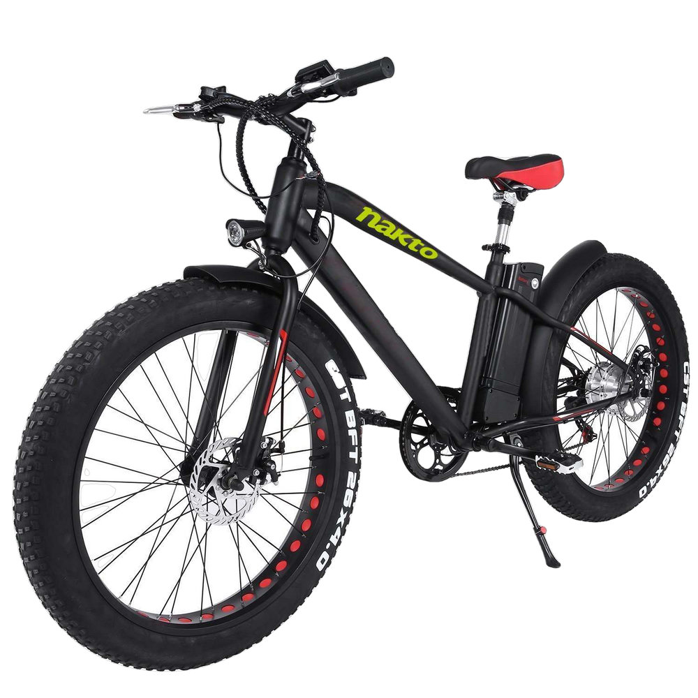 NAKTO 26 inch 300W Cruiser Electric Bicycle 5 Speed E Bike 36V Lithium Battery FactoryPure