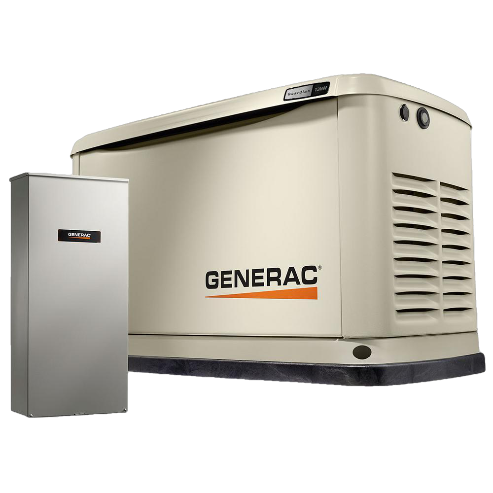 Generac/Honeywell 7174/7180 13kW Guardian LP/NG Wi-Fi Standby Generator w/ 16C 100 amp Automatic Transfer Switch New