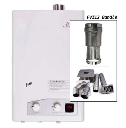 Eccotemp FVI12-NG 4.0 GPM Indoor Natural Gas Tankless Water Heater Horizontal Vent Bundle Manufacturer RFB