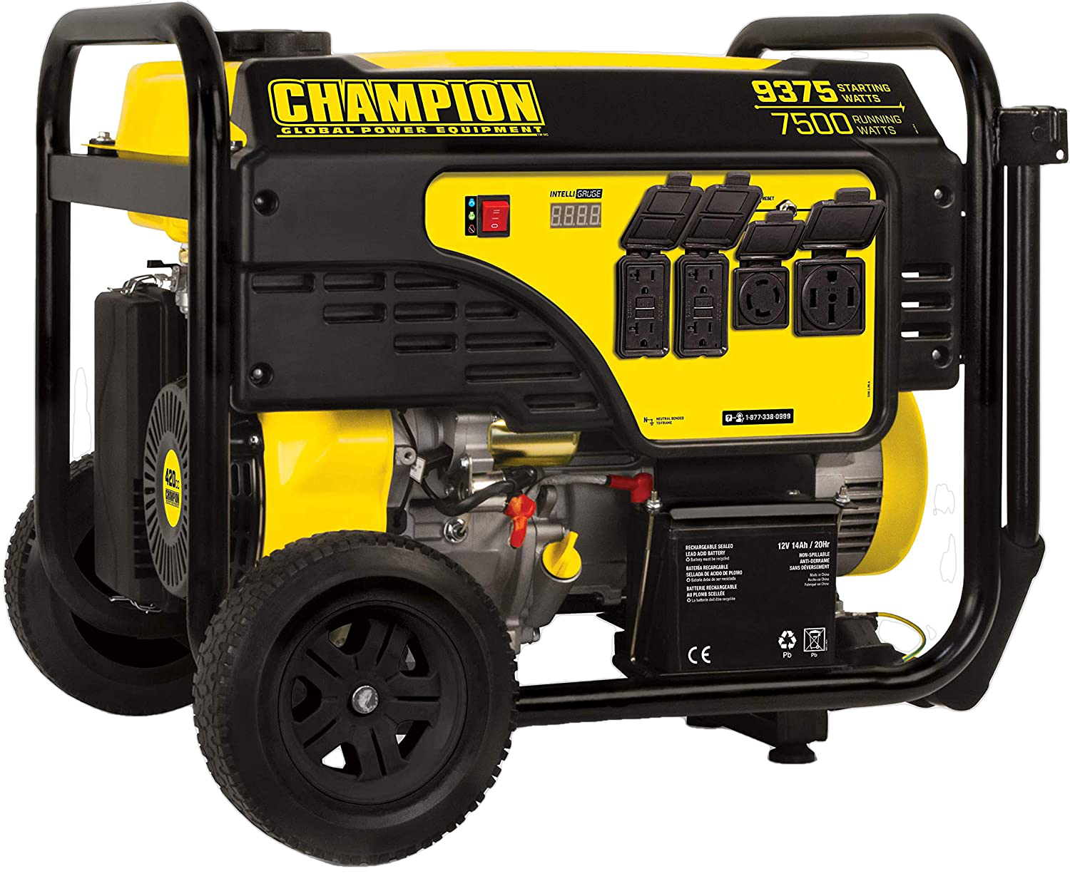 Champion 100813 7500W/9375W 50 Amp Gas Electric Start Generator New