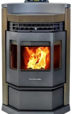 ComfortBilt HP22-N 2,800 sq. ft. EPA Certified Pellet Stove with Auto Ignition 80 lb Hopper Capacity Brown New