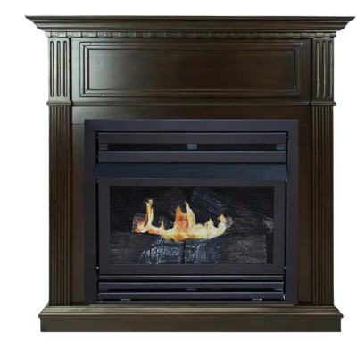 Pleasant Hearth 27,500 BTU 42 in. Convertible Ventless Natural Gas Fireplace in Tobacco New