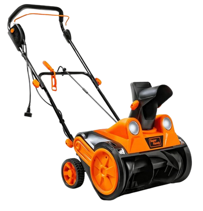 Super Handy GUT110 LED Headlights and Adjustable Exit Chute 120V Corded Walk Behind Electric Snow Blower New