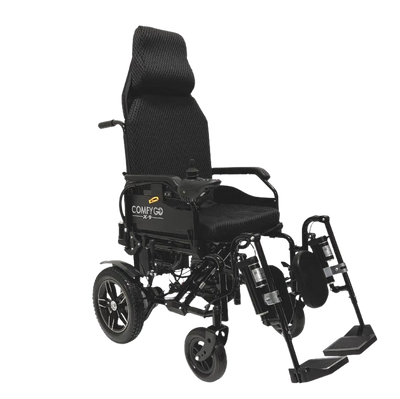 ComfyGO X-9 Remote Controlled Electric Wheelchair With Automatic Reclining Backrest And Lifting Leg Rests New