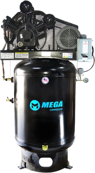 Mega Compressor MP-10120V3-U460 Air Compressor 10 HP 120 Gallons 460 Volts Electric Start New