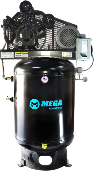 Mega Compressor MP-10120V3-U460 Air Compressor 10 HP 120 Gallon 460 Volts Electric Start New