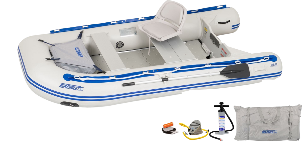 Sea Eagle 106SRK_SW 10'6" Sport Runabout Inflatable Boat Swivel Seat Package New