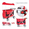 WonderFold Baby MJ04 Multi-Function Double Folding Stroller Wagon with Removable Canopy & 5-Point Harness Seats – Chariot Milioo New