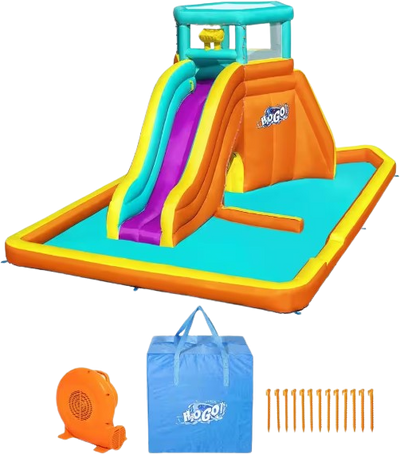Bestway H2OGO Inflatable Water Park Tidal Tower Slide with Air Blower New