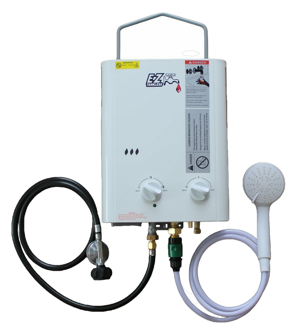 EZ Tankless CampChamp GPM LP Propane Outdoor Tankless Water Heater New