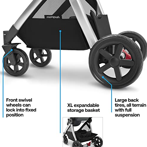 mompush ultimate 2 vs uppababy vista Mompush Ultimate 2 Bassinet Compact Self Standing Fold Reversible UPF5 – FactoryPure