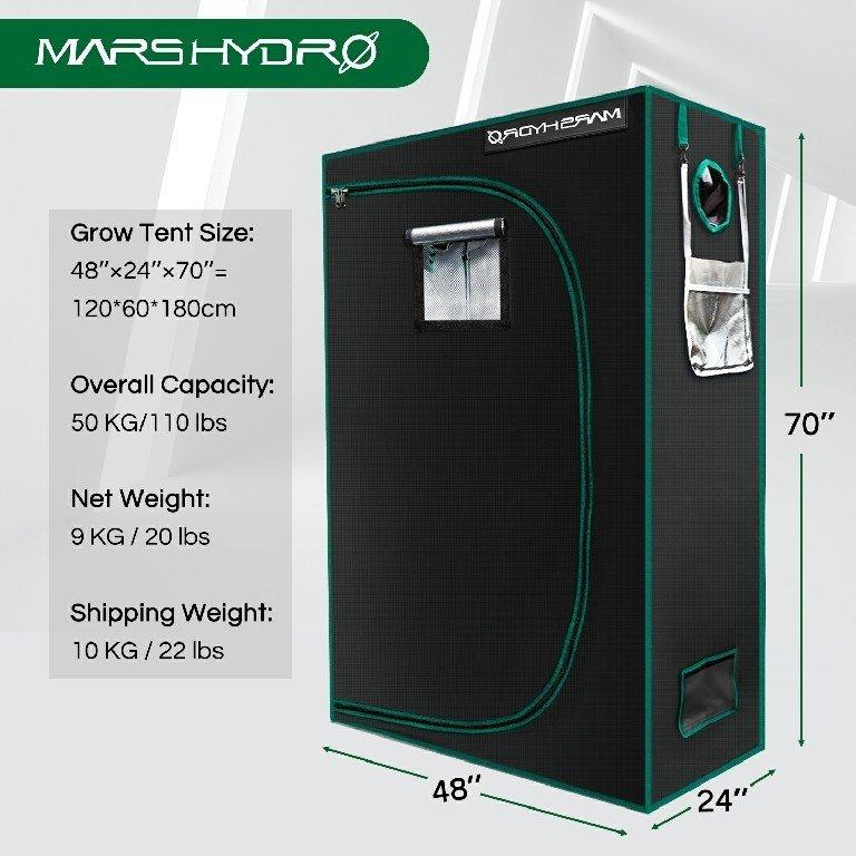 Mars Hydro Grow Tent 2' x 4' MH-120X60X180 New – FactoryPure