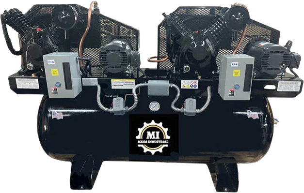 Mega Compressor MP-50120DPBA Air Compressor 10HP/5HP 208-230V Single Phase Electric Start New