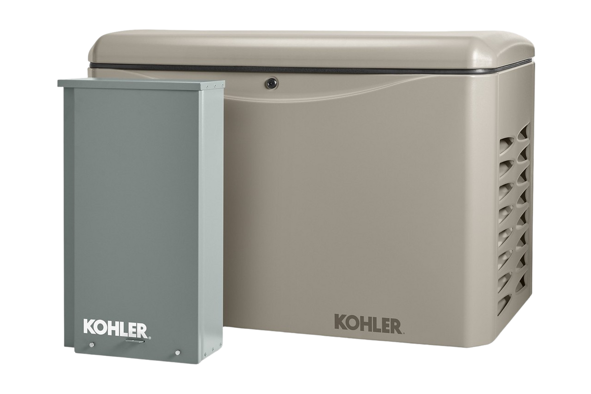 Kohler 14RCAL-100LC16  14kW Generator with Aluminum Enclosure and 100A 16-circuit Transfer Switch New