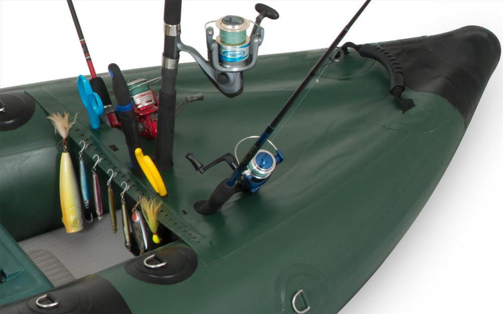 Sea Eagle 350FX Explorer Inflatable Kayak Swivel Seat Fishing Rig Package Green Black New