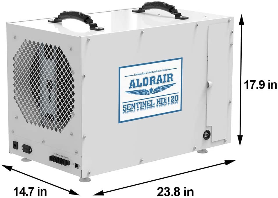 Megonia 120L/Day Electric Compressor Dehumidifier: Large Machine For Basement With Pump And Drain Hose, 300m²/600m³ Coverage Portable Dehumidifier