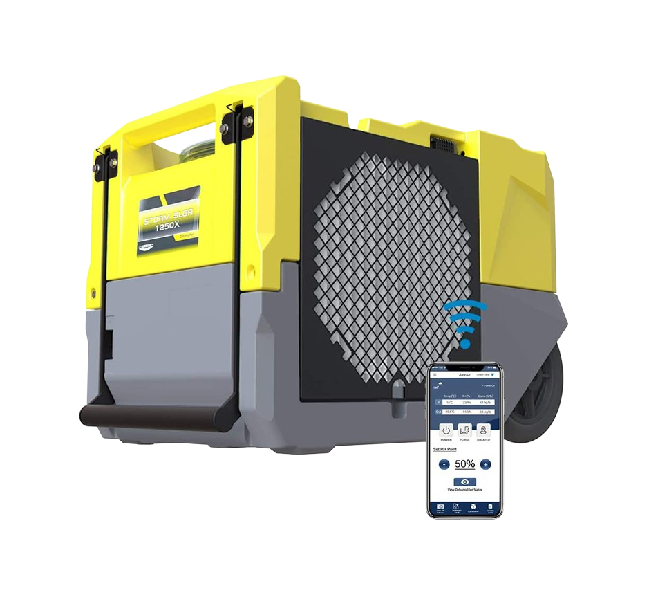 AlorAir Storm SLGR 1250X Wifi Commercial Dehumidifier 125 Pints with Smart App Control Yellow New