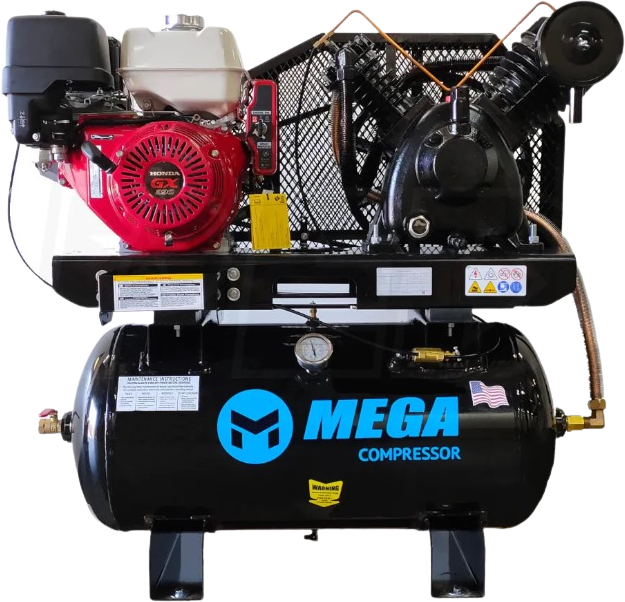 Mega Compressor MP-13030GTUS Air Compressor 13 HP 30 Gallon Honda Engine Electric Start New