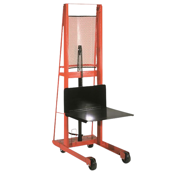 Wesco 260045 1000 lb. Hydraulic Platform Stacker with 24" x 24" Platform and 68" Lift Height New