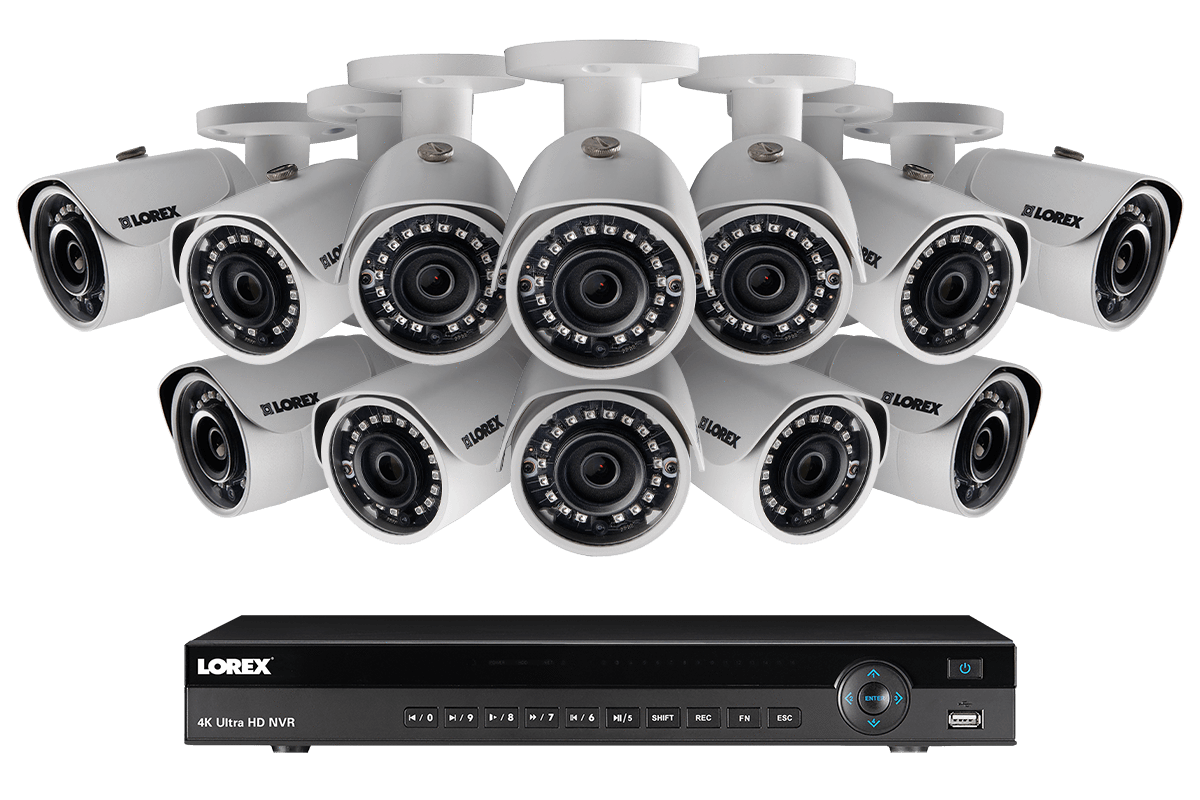 Lorex LN10804-1612W 12 Camera 16 Channel 4MP IP Outdoor Surveillance Security System New
