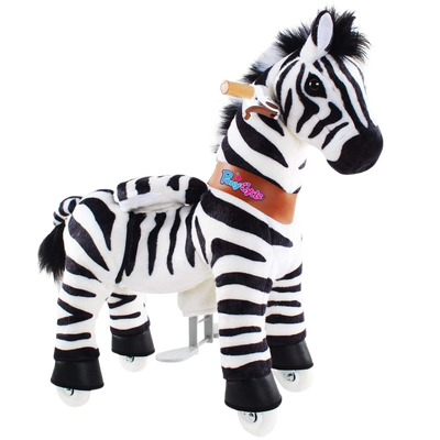 PonyCycle Ux368 Ride On Zebra Black and White Small New
