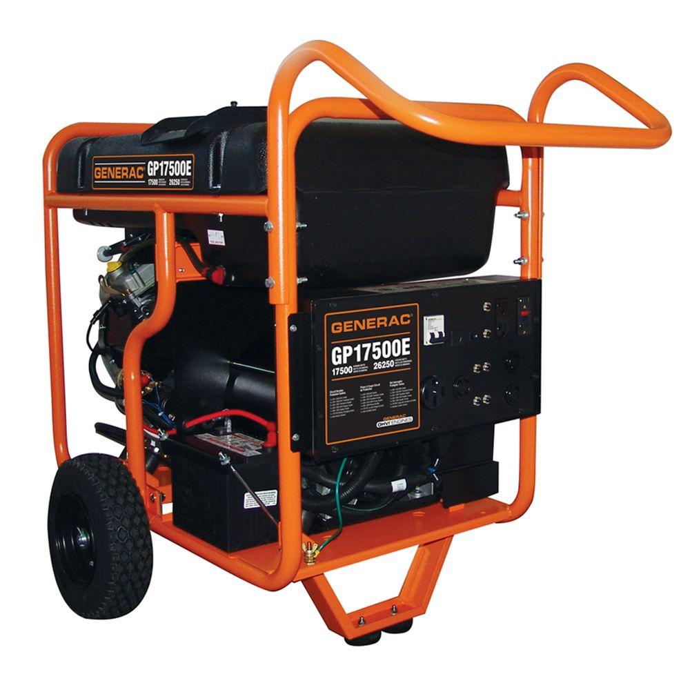 Generac GP17500E 17500W/26250W Gas Generator Electric Start Scratch and Dent