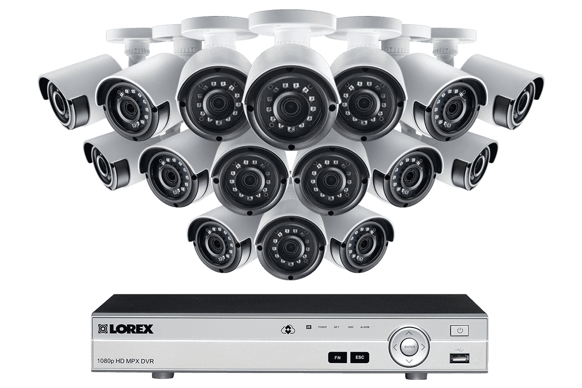 Lorex LX1080-166BW HD 1080p Indoor/Outdoor 16 Camera 16 Channel DVR Surveillance Security System New