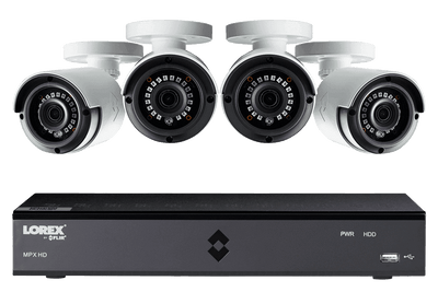 Lorex LX1080-44BW HD 1080p Indoor/Outdoor 4 Camera 4 Channel DVR Surveillance Security System New