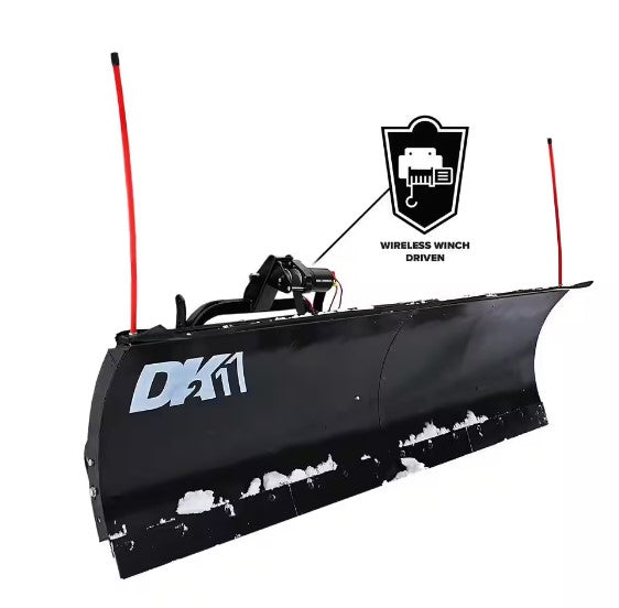 DK2 AVAL8826 88 x 26 in. Universal SUV/Truck Mount T-Frame Snow Plow Kit with Winch and Wireless Remote New