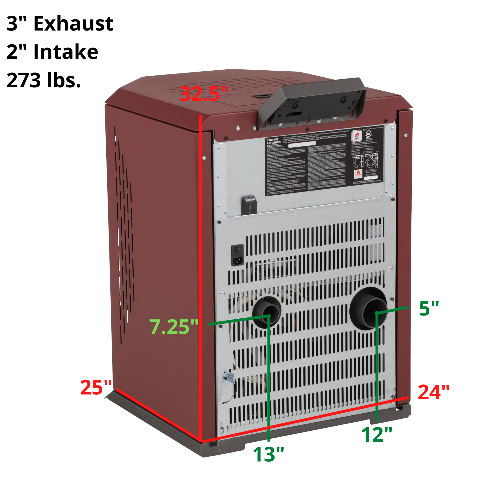 ComfortBilt HP22 2,800 sq. ft. EPA Certified Pellet Stove Red – FactoryPure