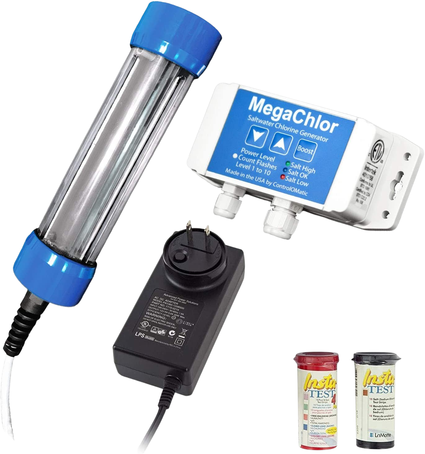 ControlOMatic MegaChlor-CD Salt Water Pool and Swim Spa Chlorine Generator with Chlorine Detection New
