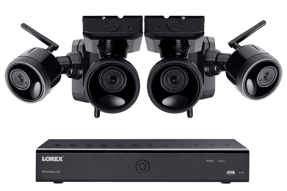 Lorex LWF1080B-64 Wire Free Battery Powered 4 Camera 6 Channel Indoor/Outdoor Security Surveillance System New