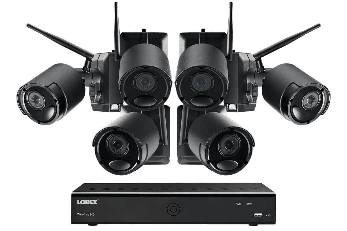 Lorex LWF2080B-66 Wire Free Battery Two-Way Audio 6 Camera 6 Channel Indoor/Outdoor Security Surveillance Open Box
