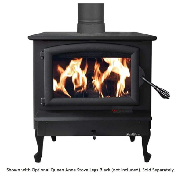 Buck Stove Model 74 2,600 sq. ft. Non-Catalytic Wood Burning Stove with Door New