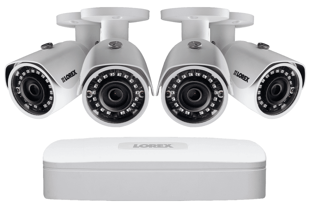 Lorex HDIP44D 4 Camera 4 Channel NVR 4K IP Indoor/Outdoor Surveillance Security System New