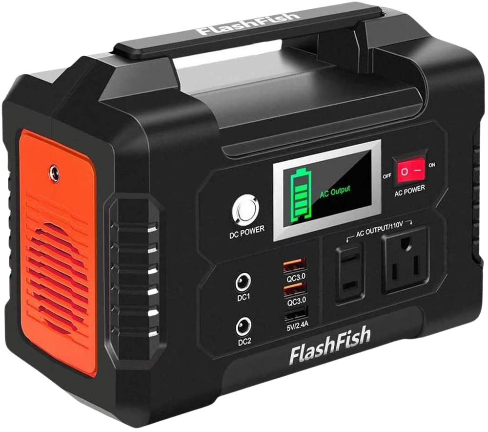 Flashfish 200W Portable Power Station 40800mah Solar Generator With 110V AC Outlet/2 DC Ports/3 USB Ports Backup Battery Pack New
