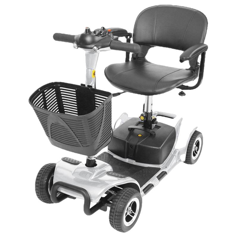 Vive Health MOB1027 4-Wheel Swivel Seat Mobility Scooter Silver New