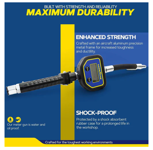 Goodyear 10 GPM 1/2" NPT Inlet Flexible Nozzle and Locking Trigger Dig