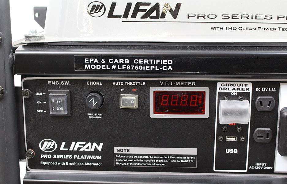 Lifan LF8750iEPL-RV Platinum Series 8000W/8750W Electric Start Generator New