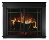 Pleasant Hearth Fillmore Small 29.5 by 37 in. Opening Glass Fireplace Doors Midnight Black New