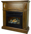 Pleasant Hearth 20,000 BTU 36 in. Compact Convertible Ventless Natural Gas Fireplace in Heritage New