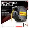 ReelWorks GUR070 300 PSI 3/8" x 50' Mountable Retractable Air Hose New