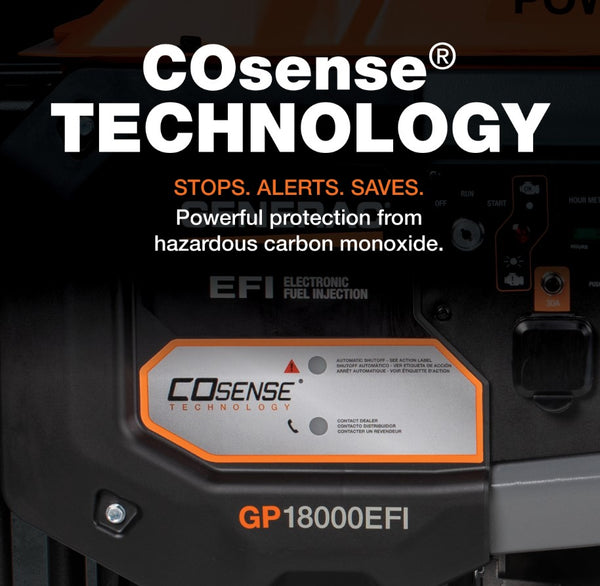 Generac GP18000EFI 18000W/22500W Low THD Gas Generator Electric Start