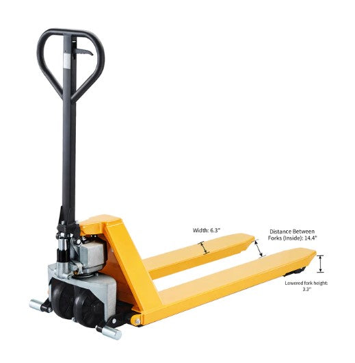 Apollolift A-1015 Fork Lift Pallet Jack 2200 lbs. 45" x 27" Fork 3.3'' lowered 31.5'' Raised New