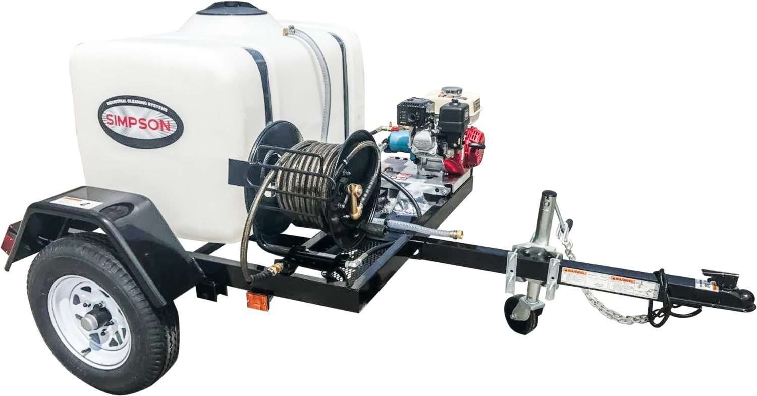 Simpson 95003 4200 psi at 4.0 gpm with honda gx390 cold deals water pressure washer trailer